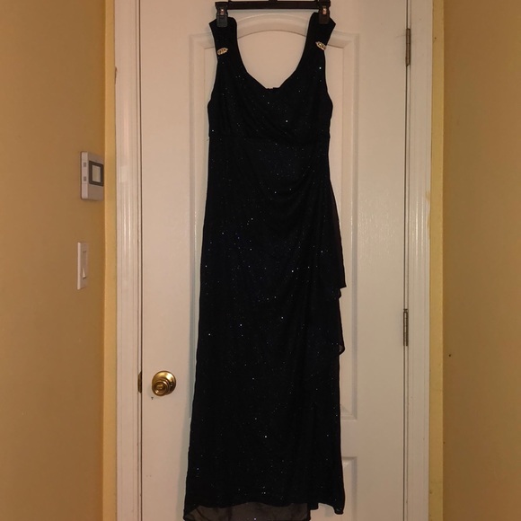 Long royal blue sparkly dress - Picture 1 of 7